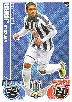 Gonzalo Jara West Bromwich Albion 2010/11 Topps Match Attax #291